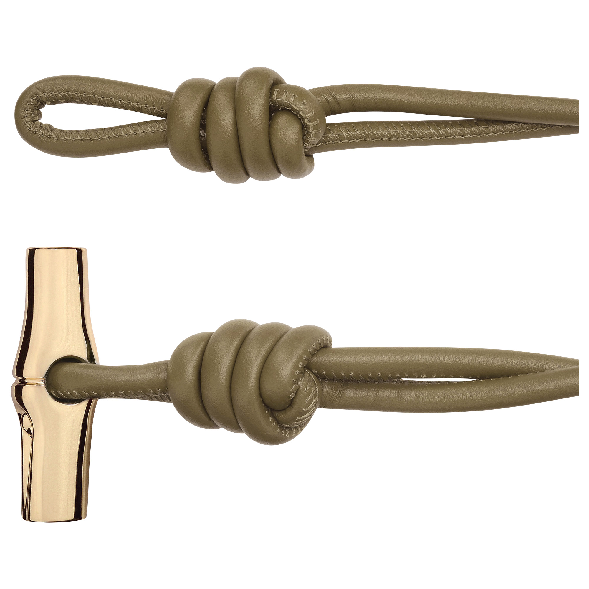 Le Roseau Ladies' belt Olive - Leather - 3