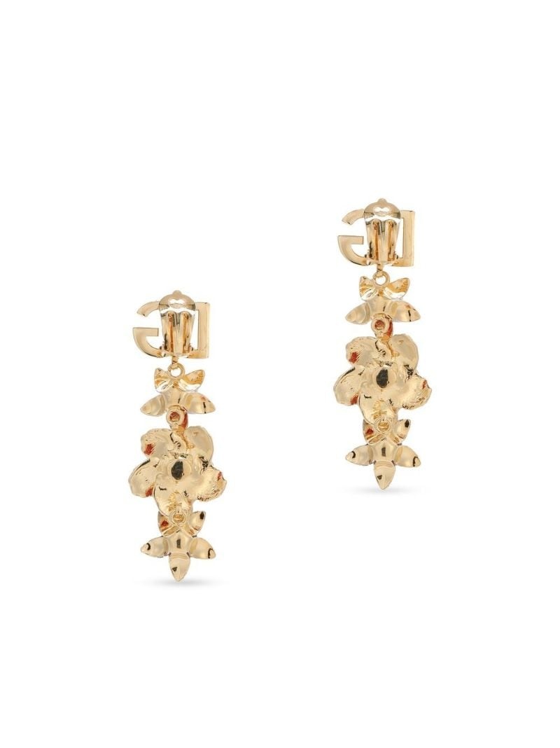 logo-detail drop earrings - 2