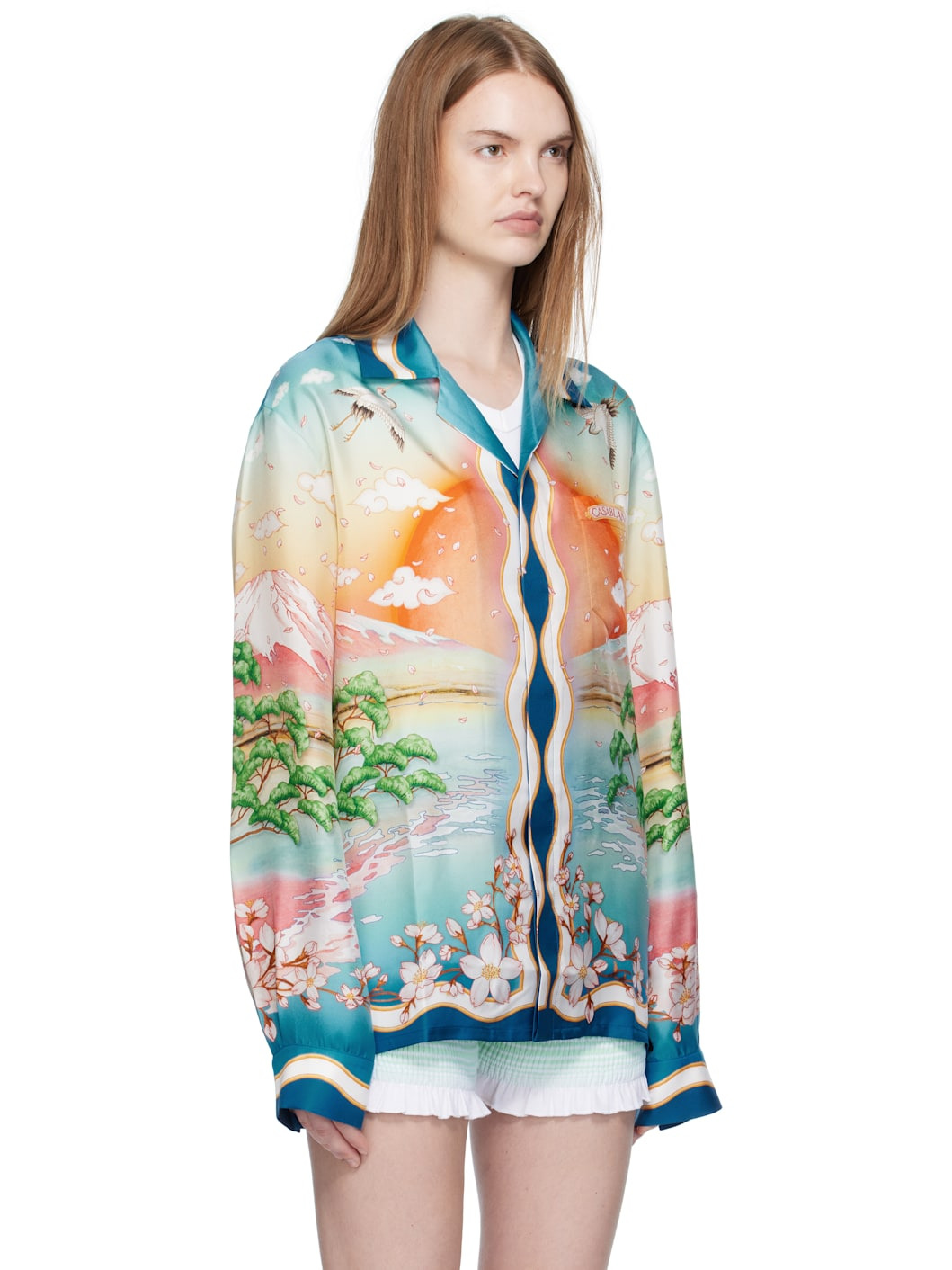 Multicolor 'Tennis Club' Silk Long Sleeve Shirt - 2