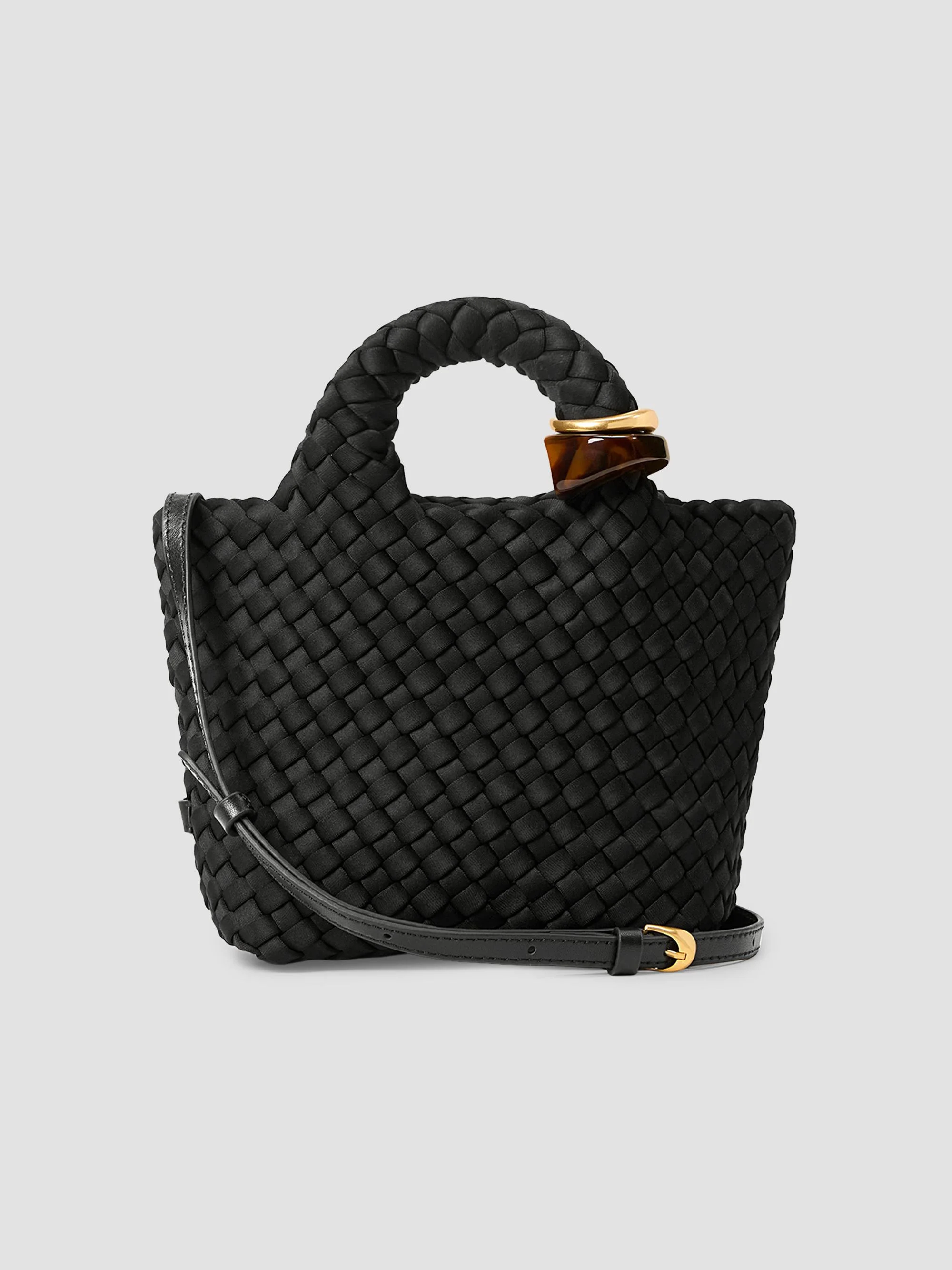 Women's St. Barths Petit Beads Top Handle Bag - Onyx - 1