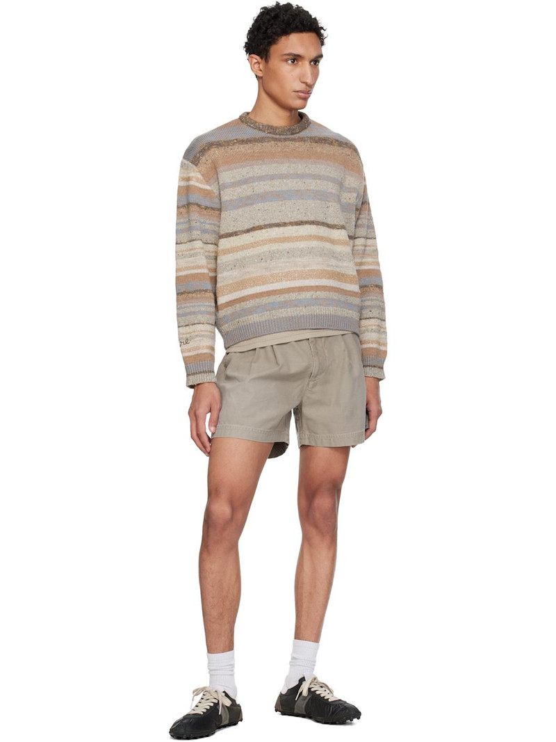 ERL Brown Striped Knit Crewneck outlook