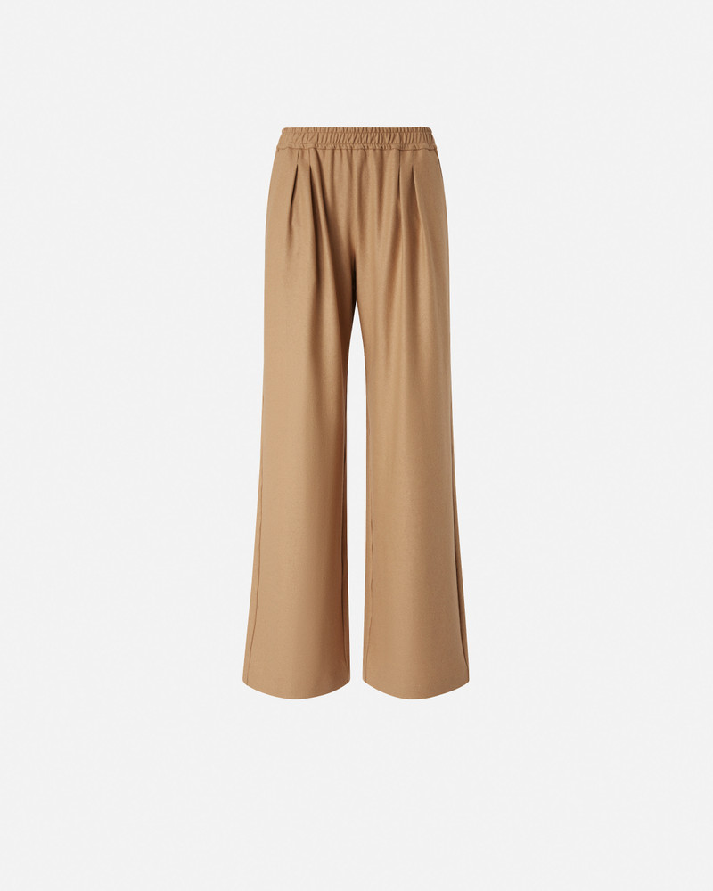 LONG WIDE-LEG WOOL-BLEND TROUSERS 1