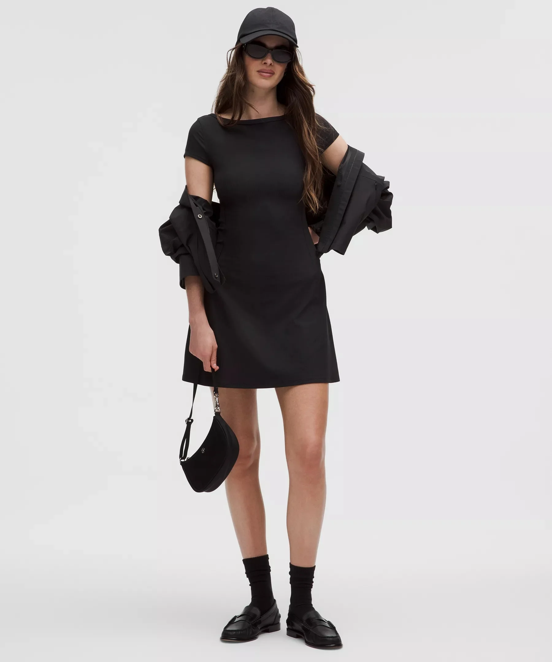 All Aligned Ribbed Mini Dress - 1