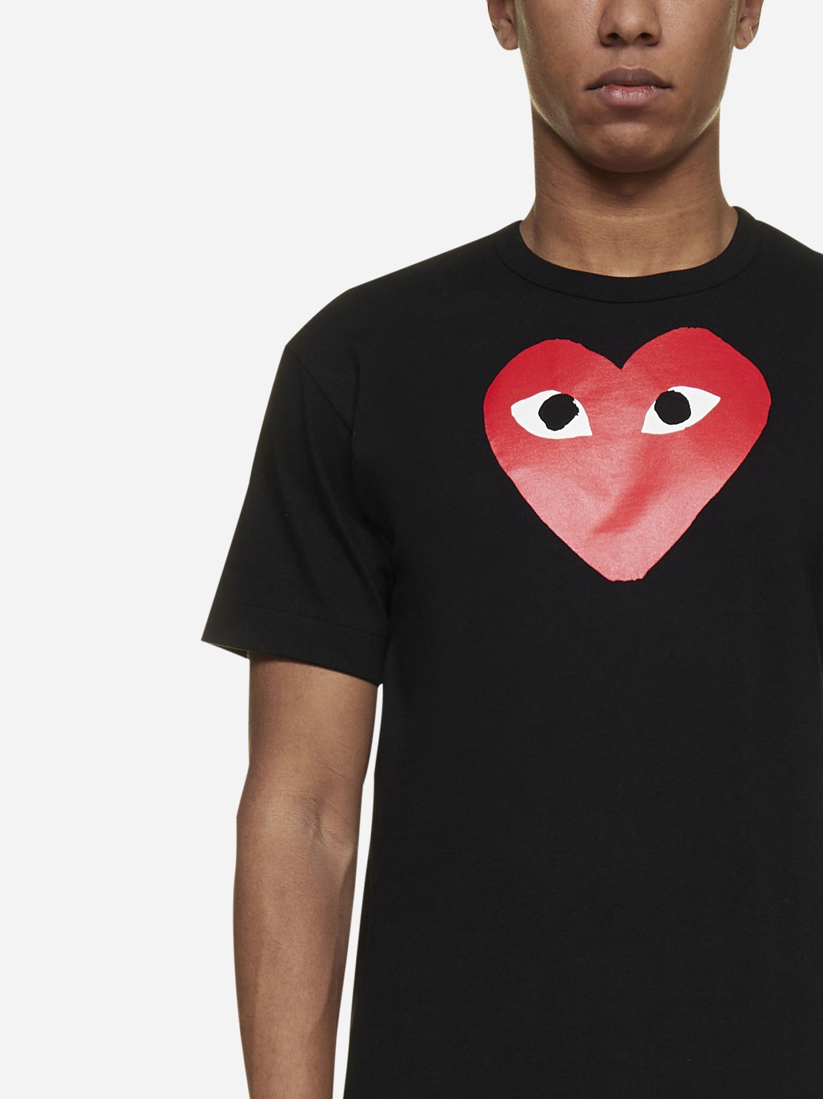 Heart logo print cotton t-shirt - 6