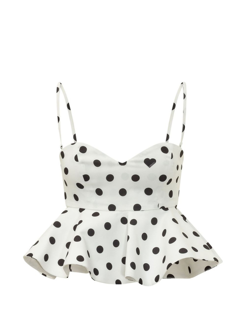 polka-dot peplum top 1