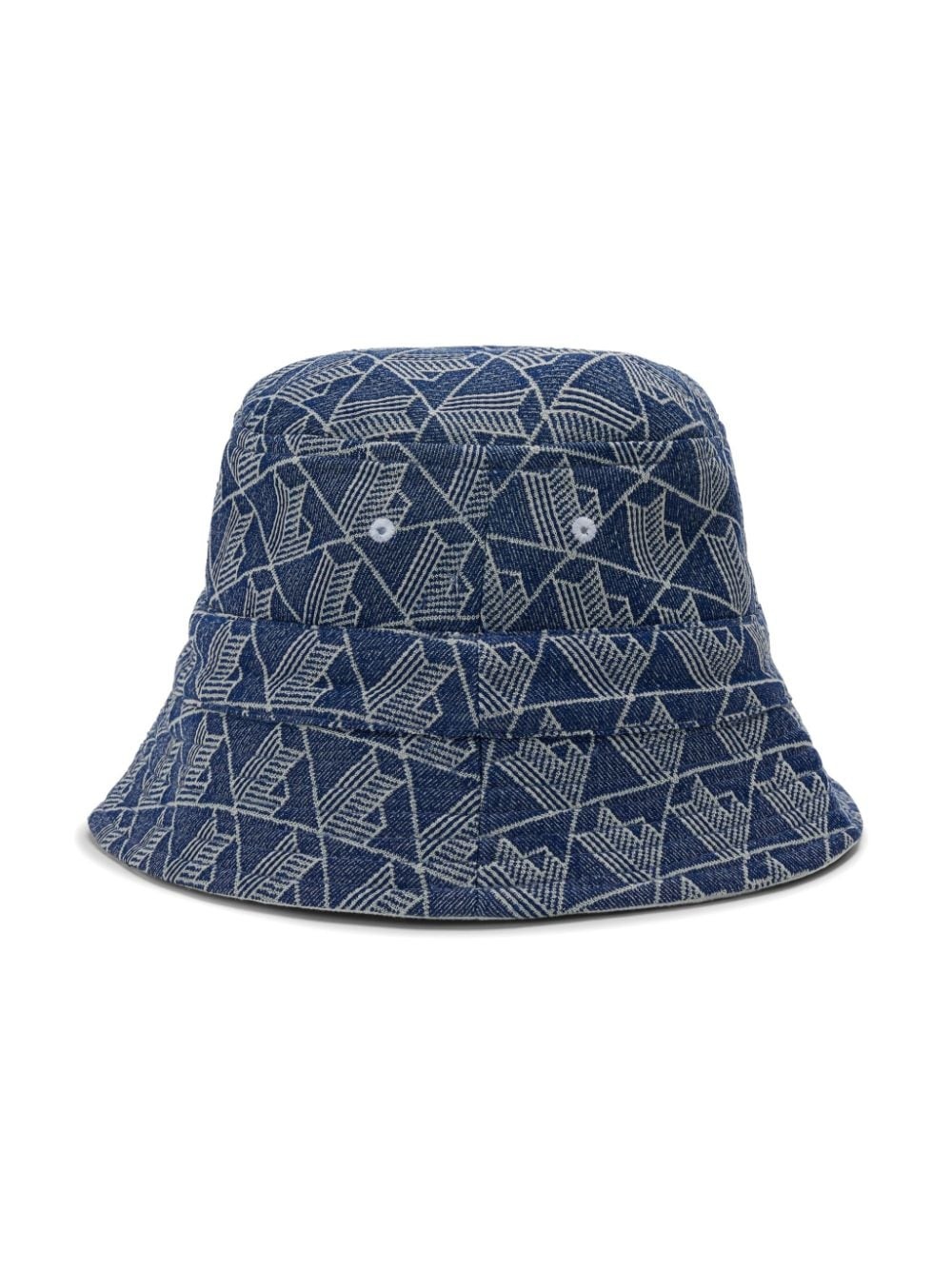 logo-jacquard denim bucket hat - 2