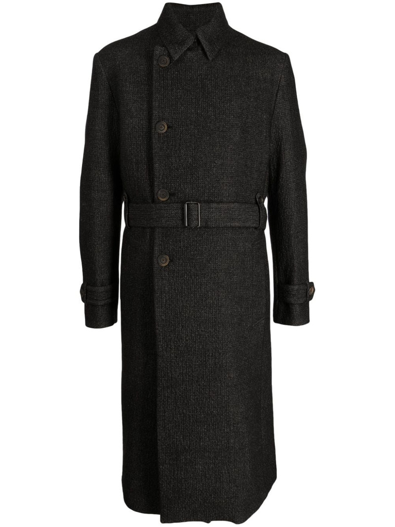 off-centre button-up coat 1