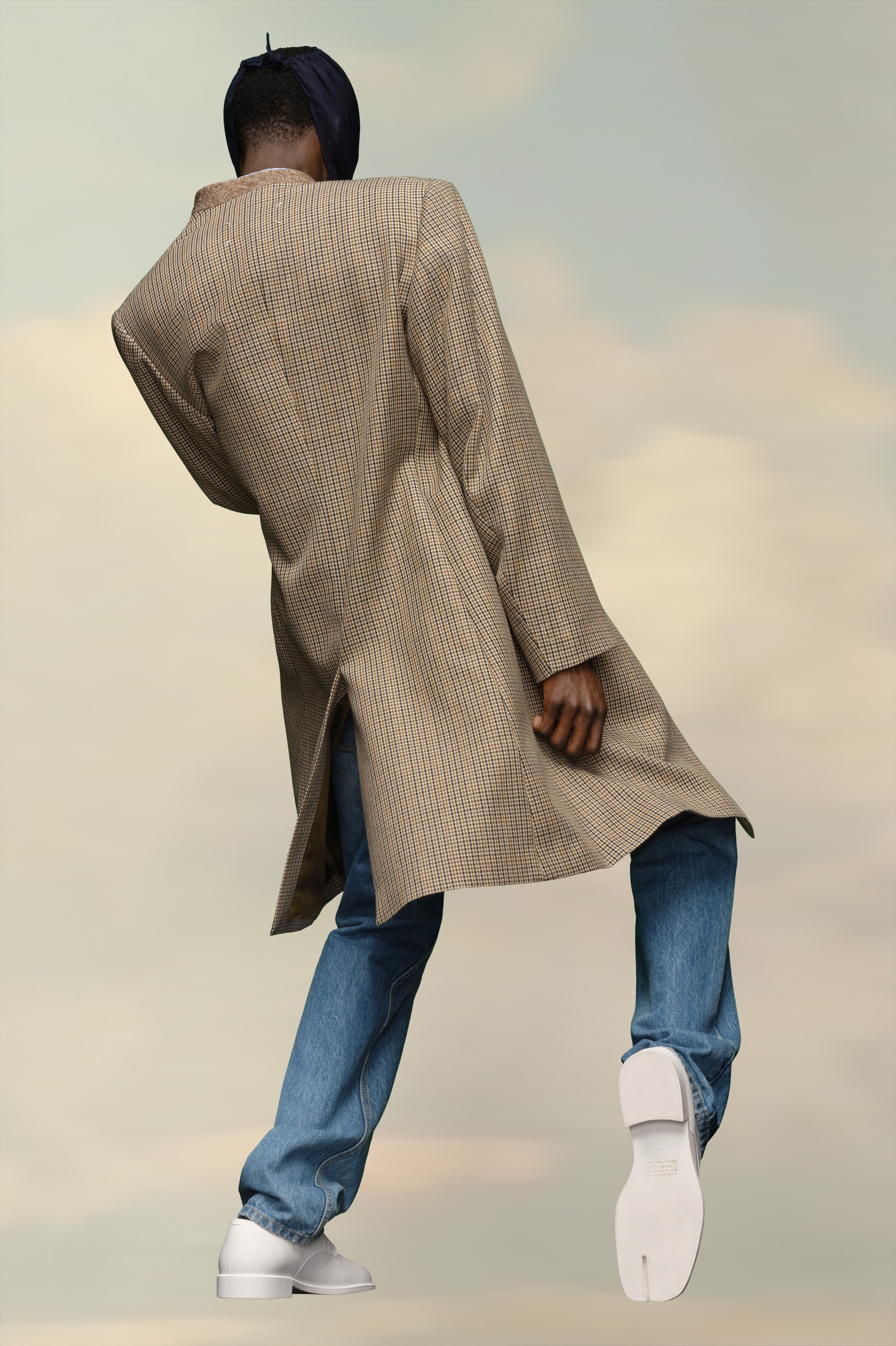 Collarless Wool Coat - 4