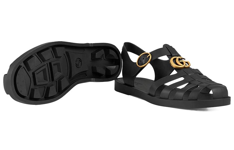 Gucci Black Rubber Buckle Strap Sandal 'Black' 463463-J8700-1000 - 5