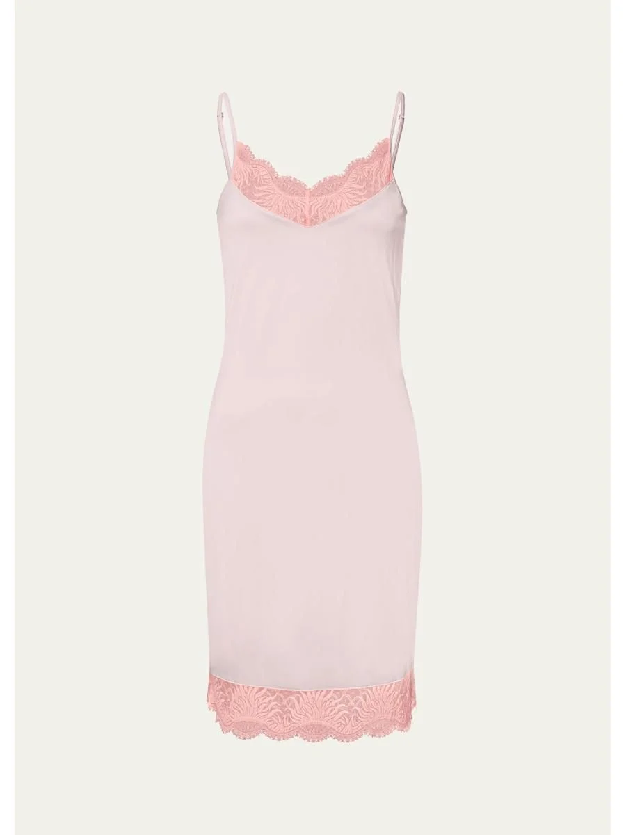 Gale Lace-Trim Slip Dress - 1