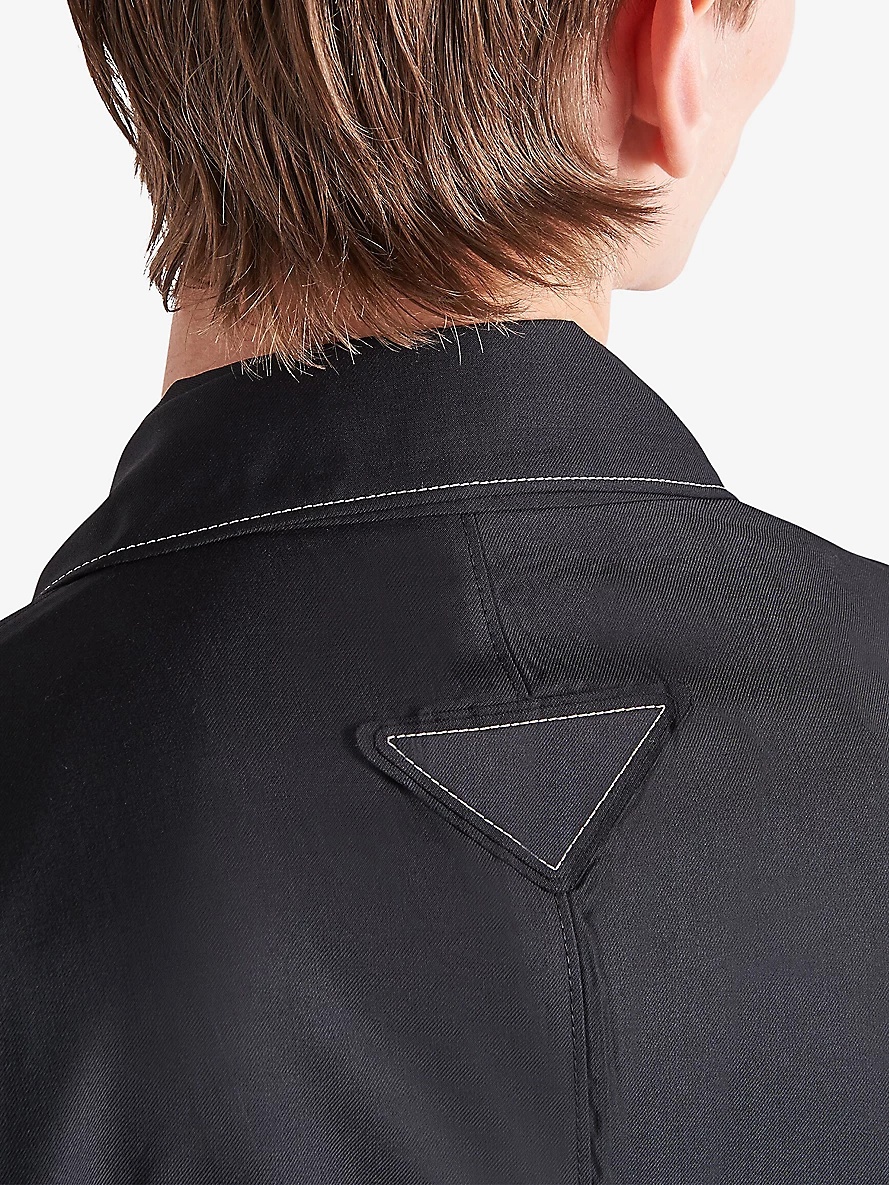 Single-breasted contrast-trim wool jacket - 5