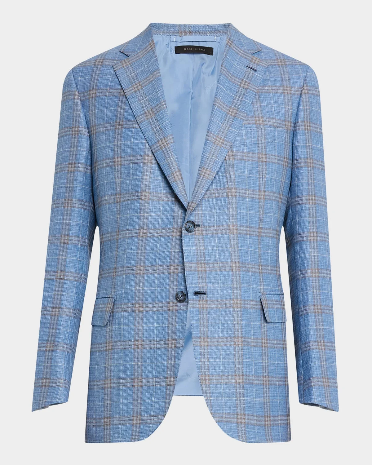Men's Wool Plaid Sport Coat - 1