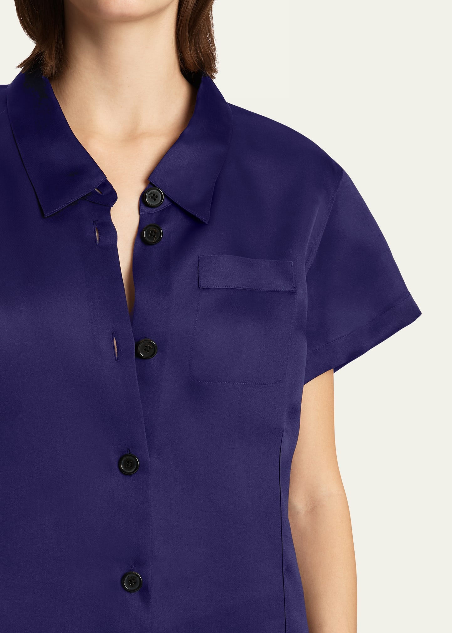 Keefe Short-Sleeve Silk Shirt - 5