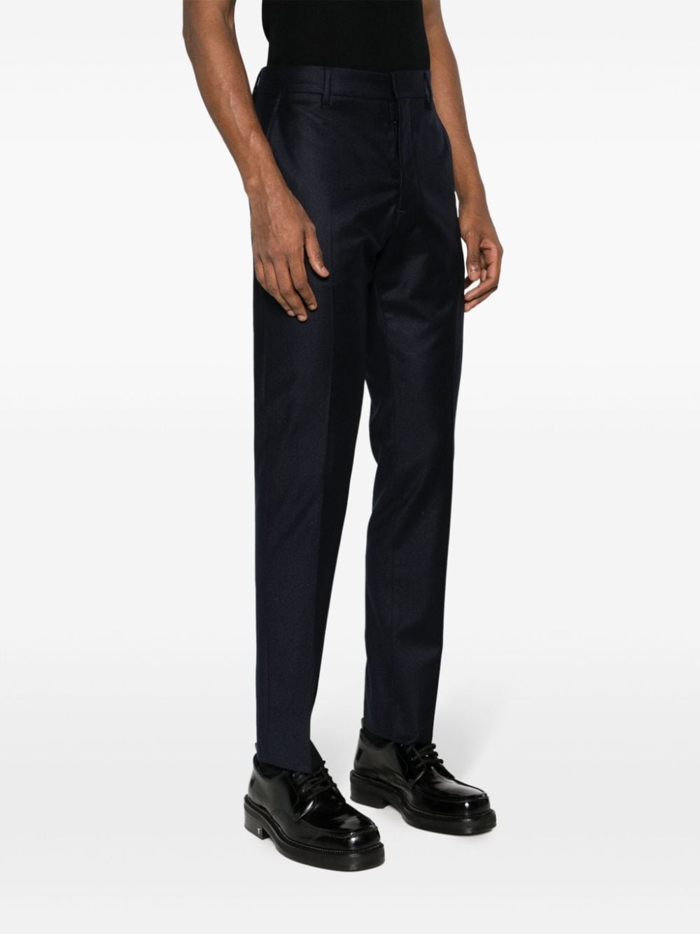 tapered-leg wool trousers - 3