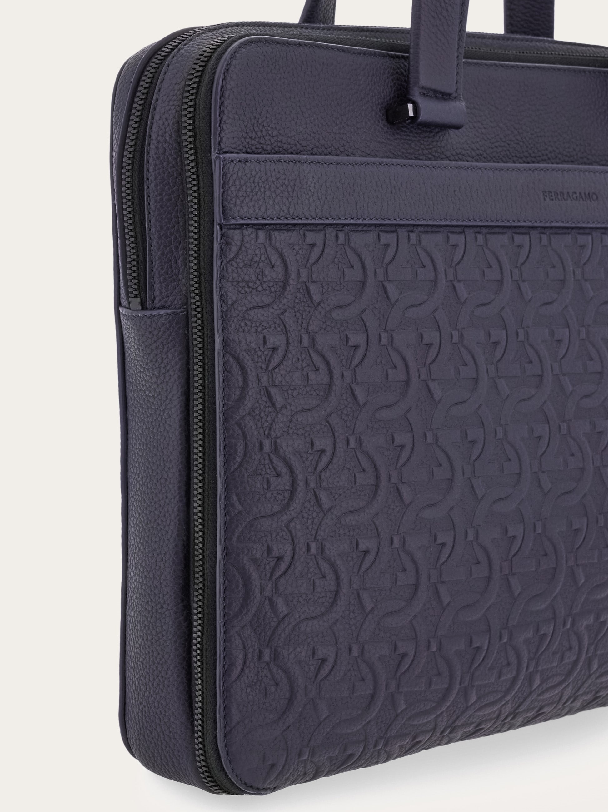 Embossed Gancini briefcase - 6