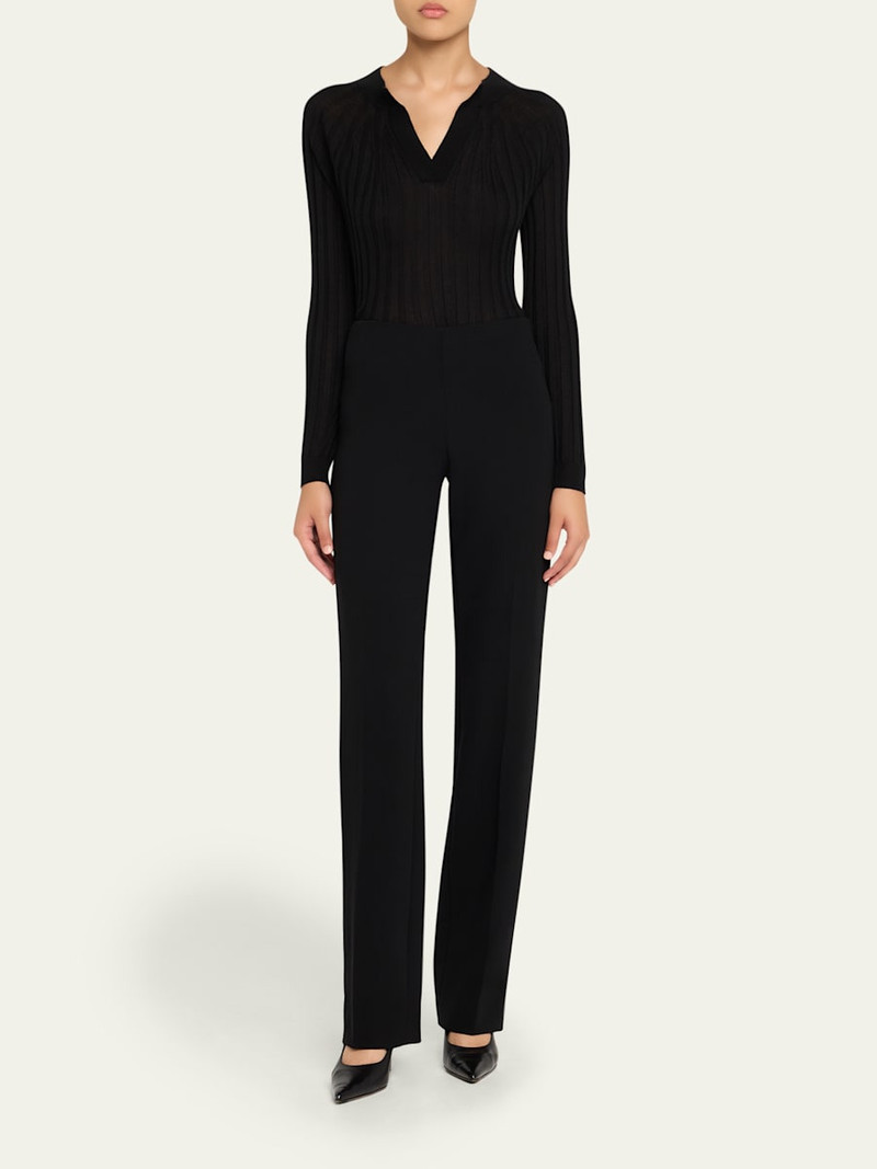 GIORGIO ARMANI Cashmere-Silk Rib Knit Sweater outlook