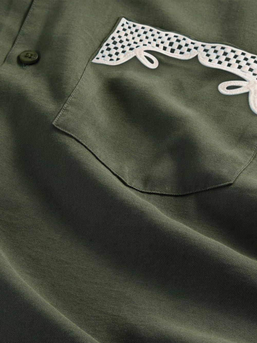 embroidered-pocket short-sleeve shirt - 2