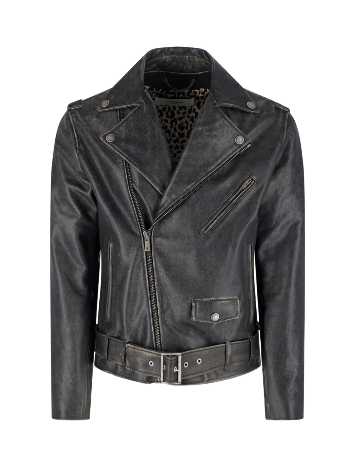 ASYMMETRICAL LEATHER JACKET - 1