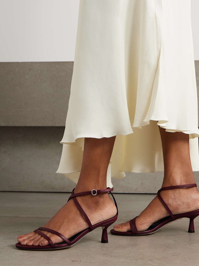 Aeyde Maeve leather sandals Burgundy outlook