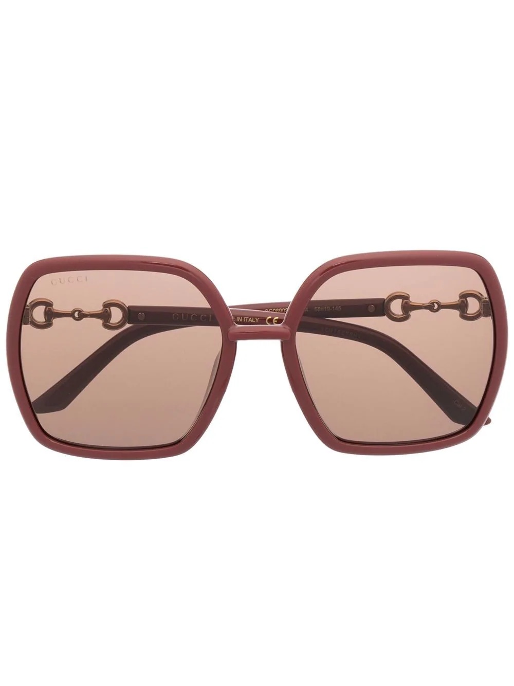 square-frame tinted sunglasses - 1