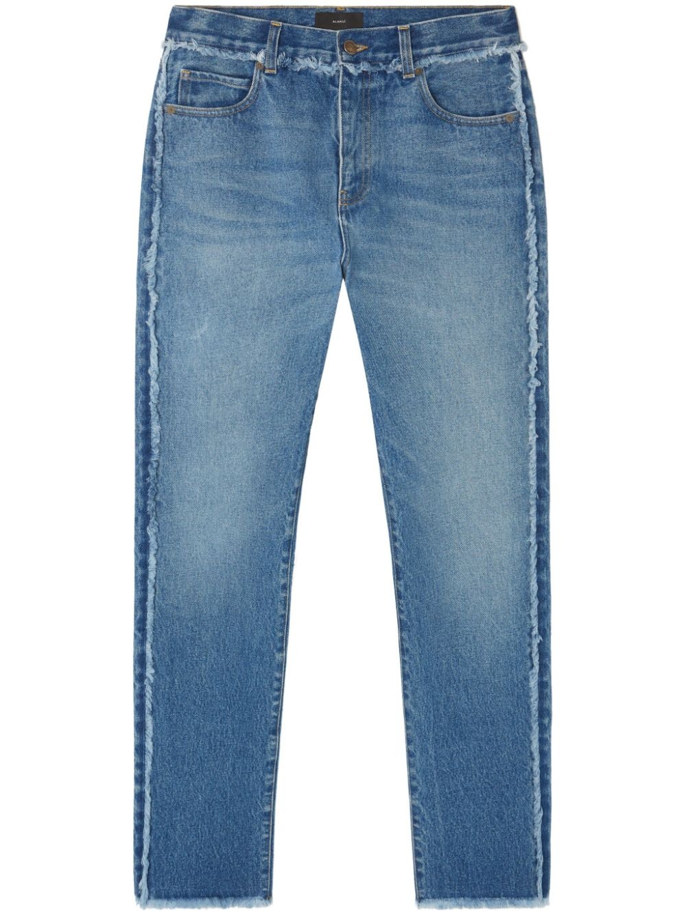 fringed straight jeans - 1