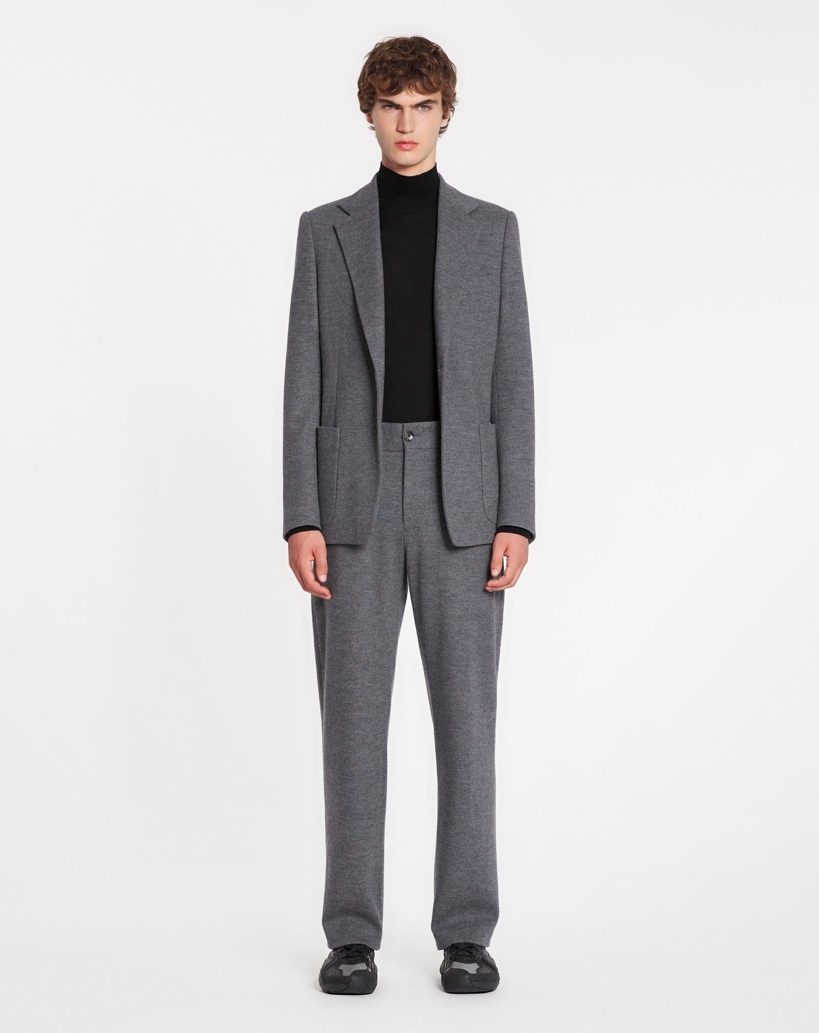SINGLE-BREASTED PATCH POCKETS JACKET - 2