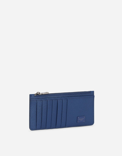 Dolce & Gabbana Calfskin card holder with zipper outlook