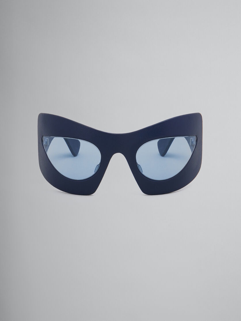 KARAKUM BLACK LEATHER SUNGLASSES - 1