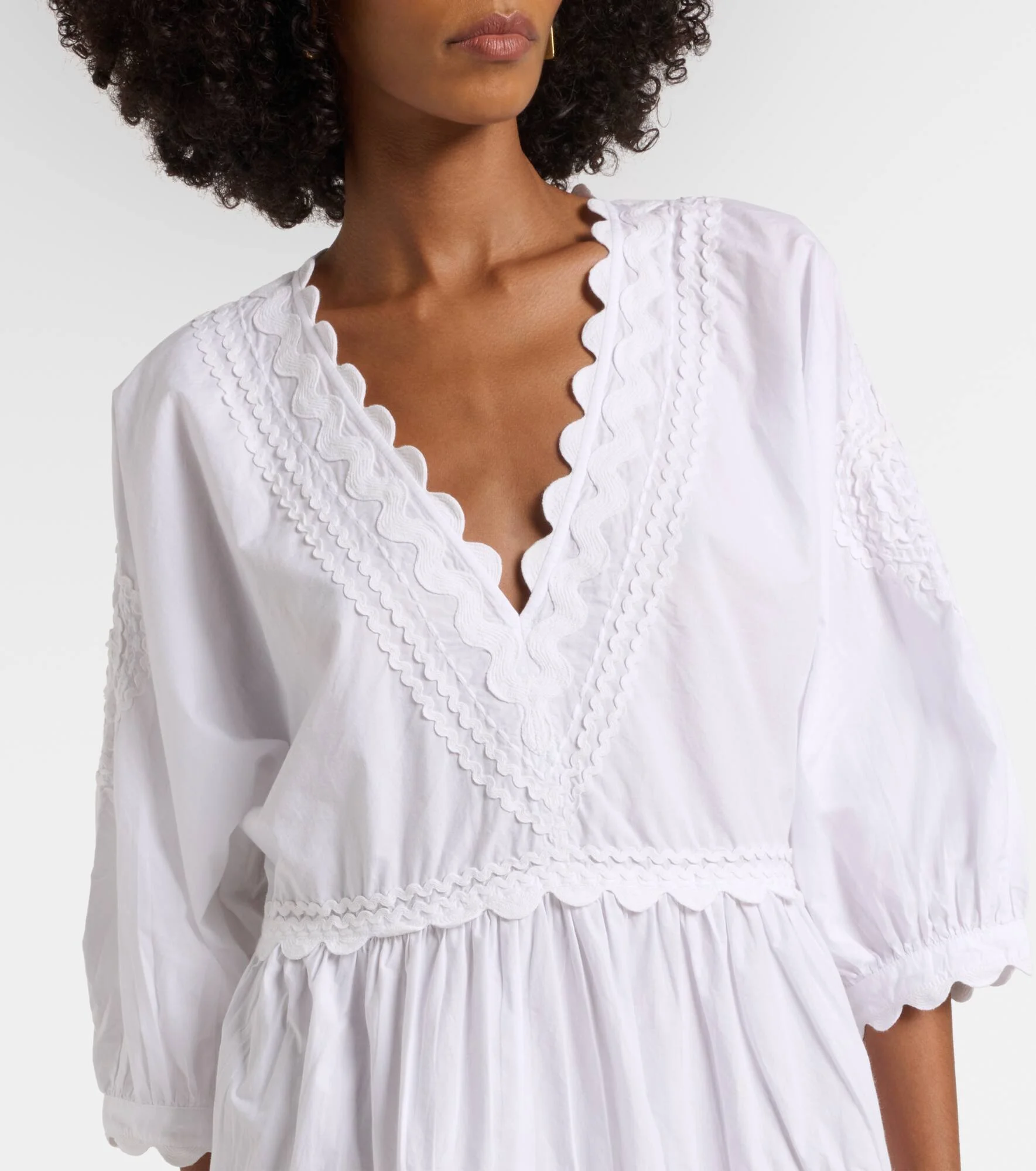 embroidered cotton poplin minidress embroidered cotton poplin minidress