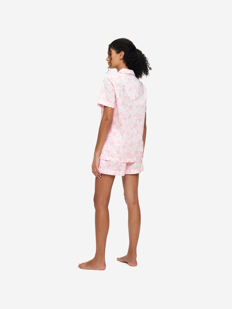 Women's Short Pyjamas Nelson 89 Cotton Batiste Pink - 4