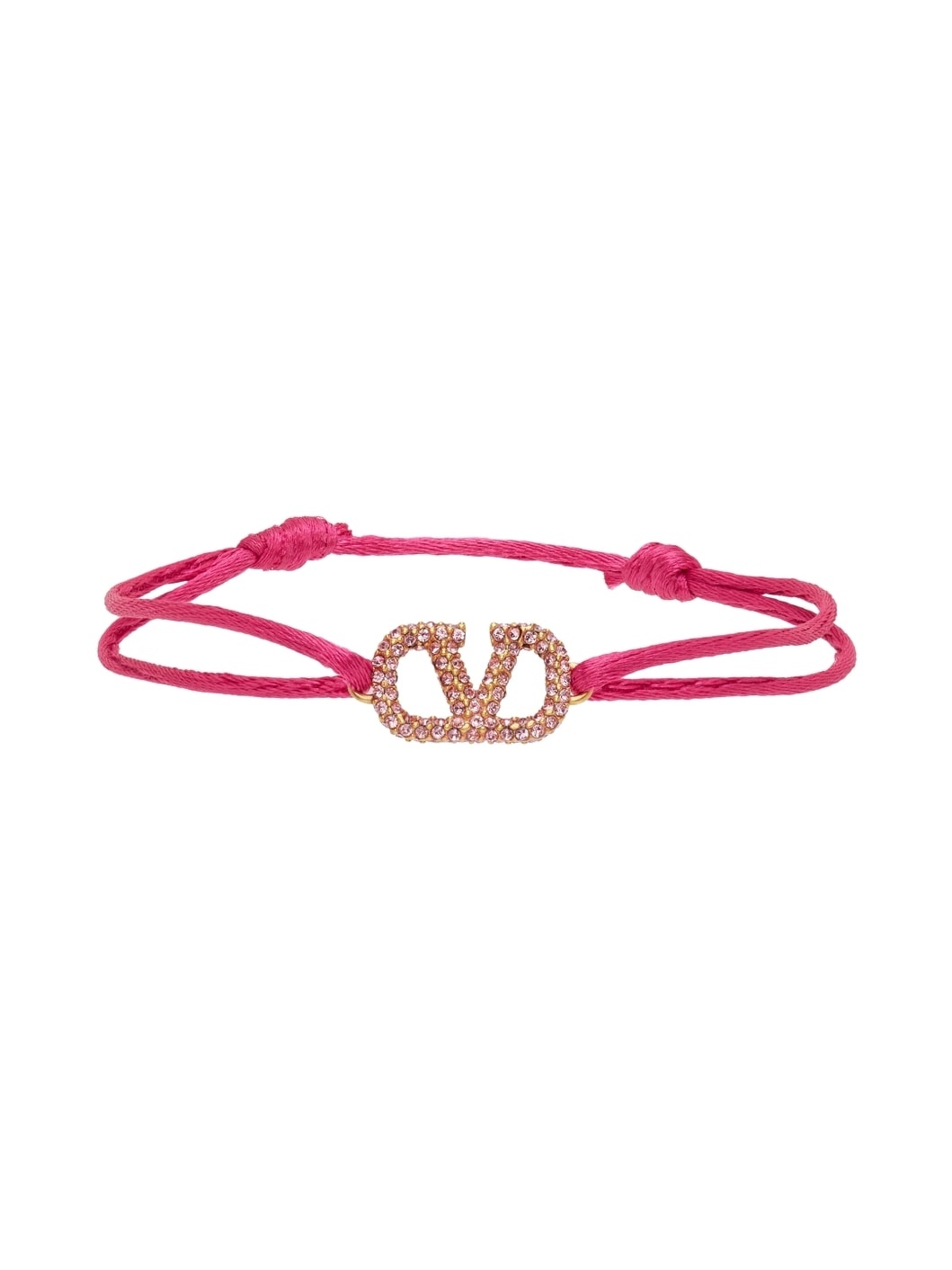 Pink Swarovski Crystal VLogo Signature Bracelet - 1