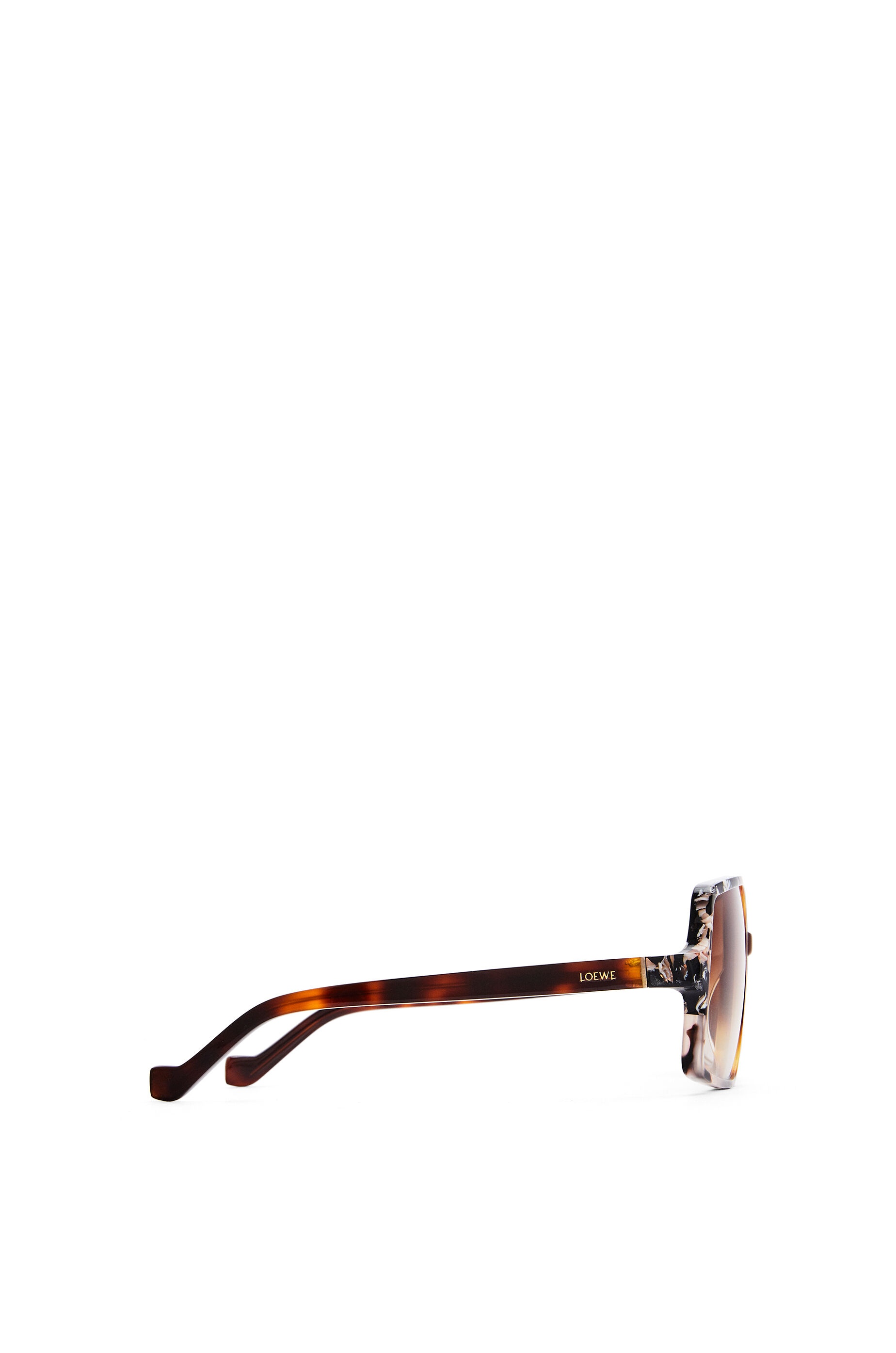 Thin acetate pentagon sunglasses - 4