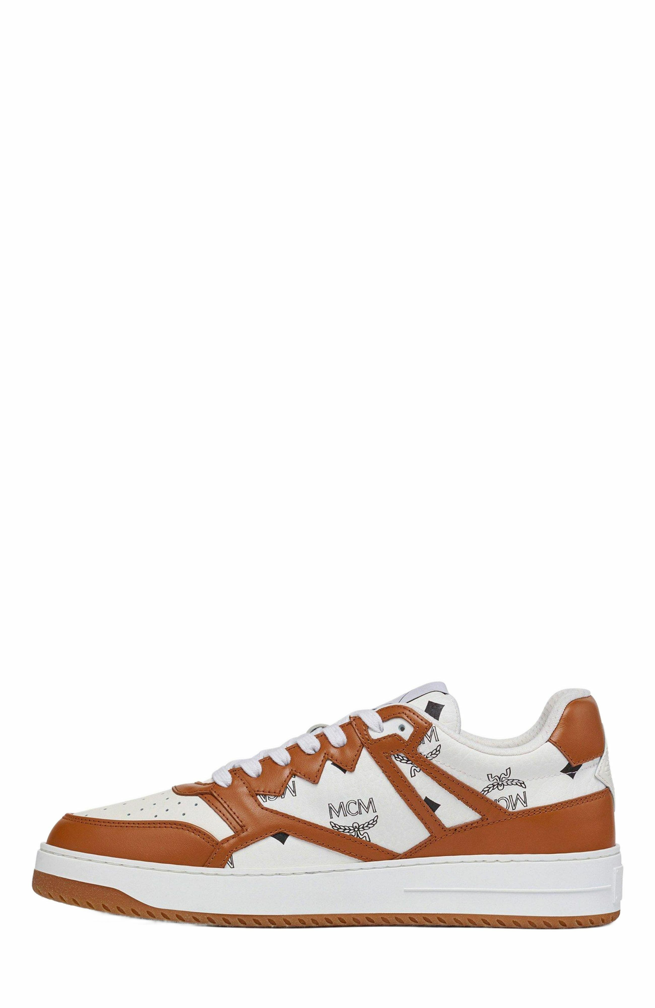 MCM Neo Terrain Lo Sneakers in Visetos in Cognac & Offwhite at Nordstrom - 7