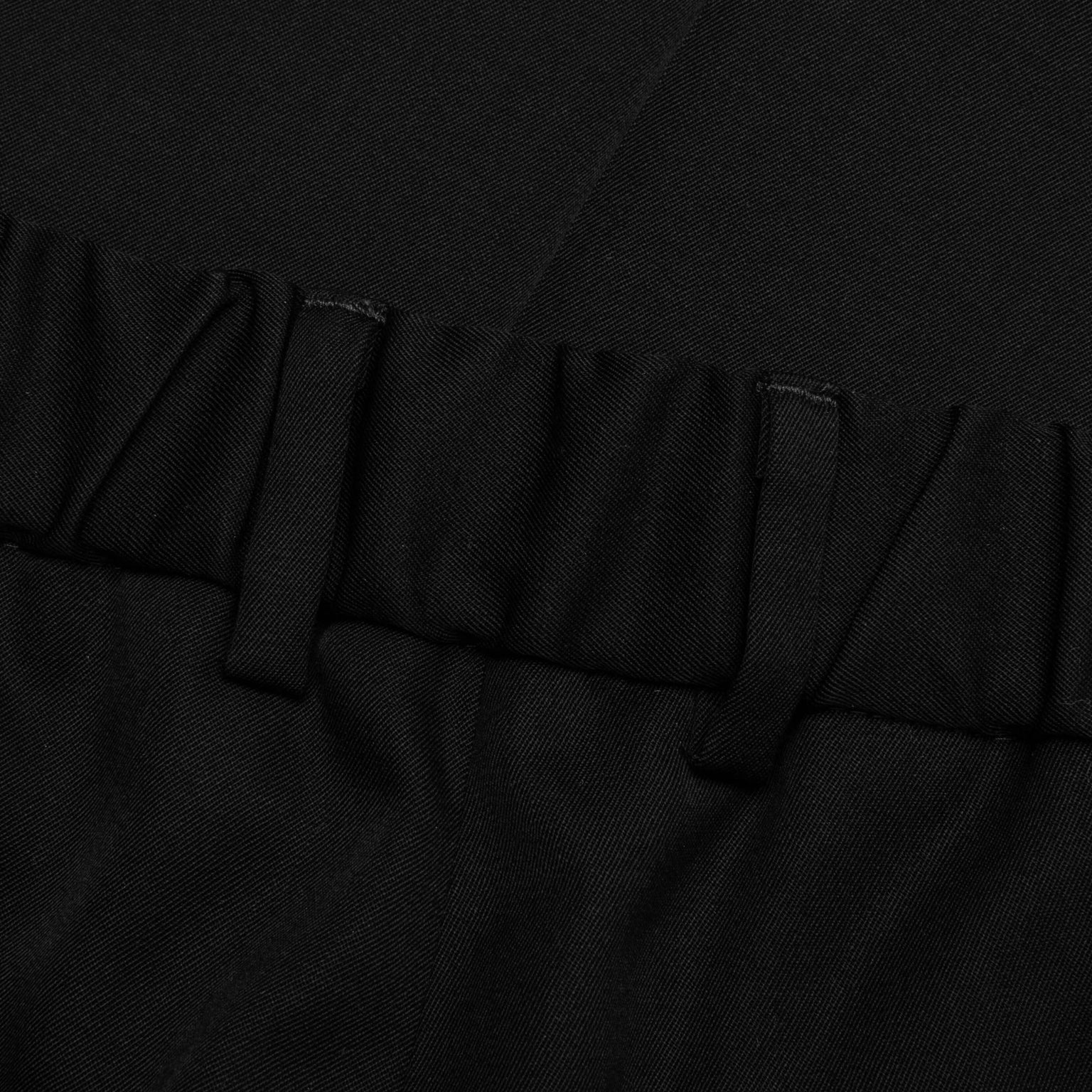 STRAIGHT LEG WOOL TROUSER - BLACK - 5