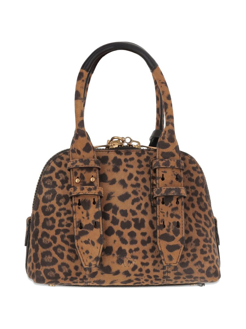 PINKO Mini leopard-print padlock bag outlook