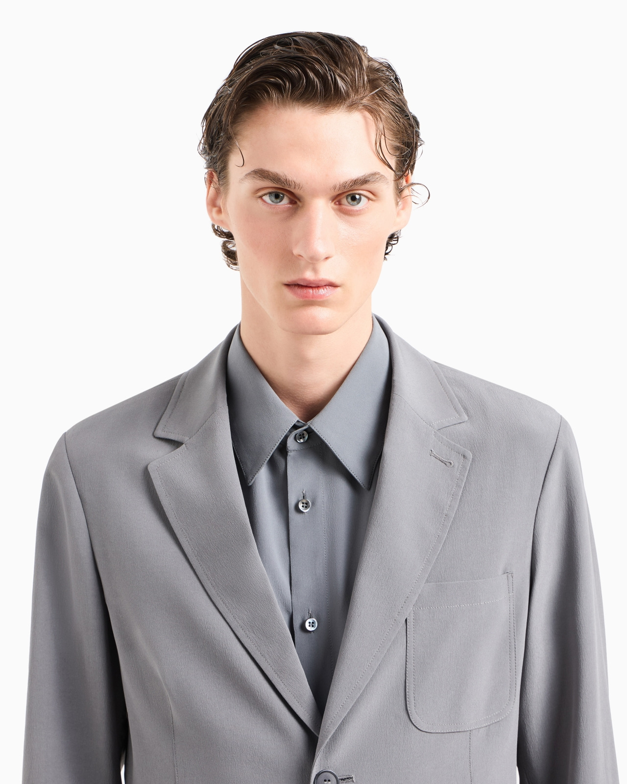 SILK CRÊPE SINGLE-BREASTED JACKET - 5