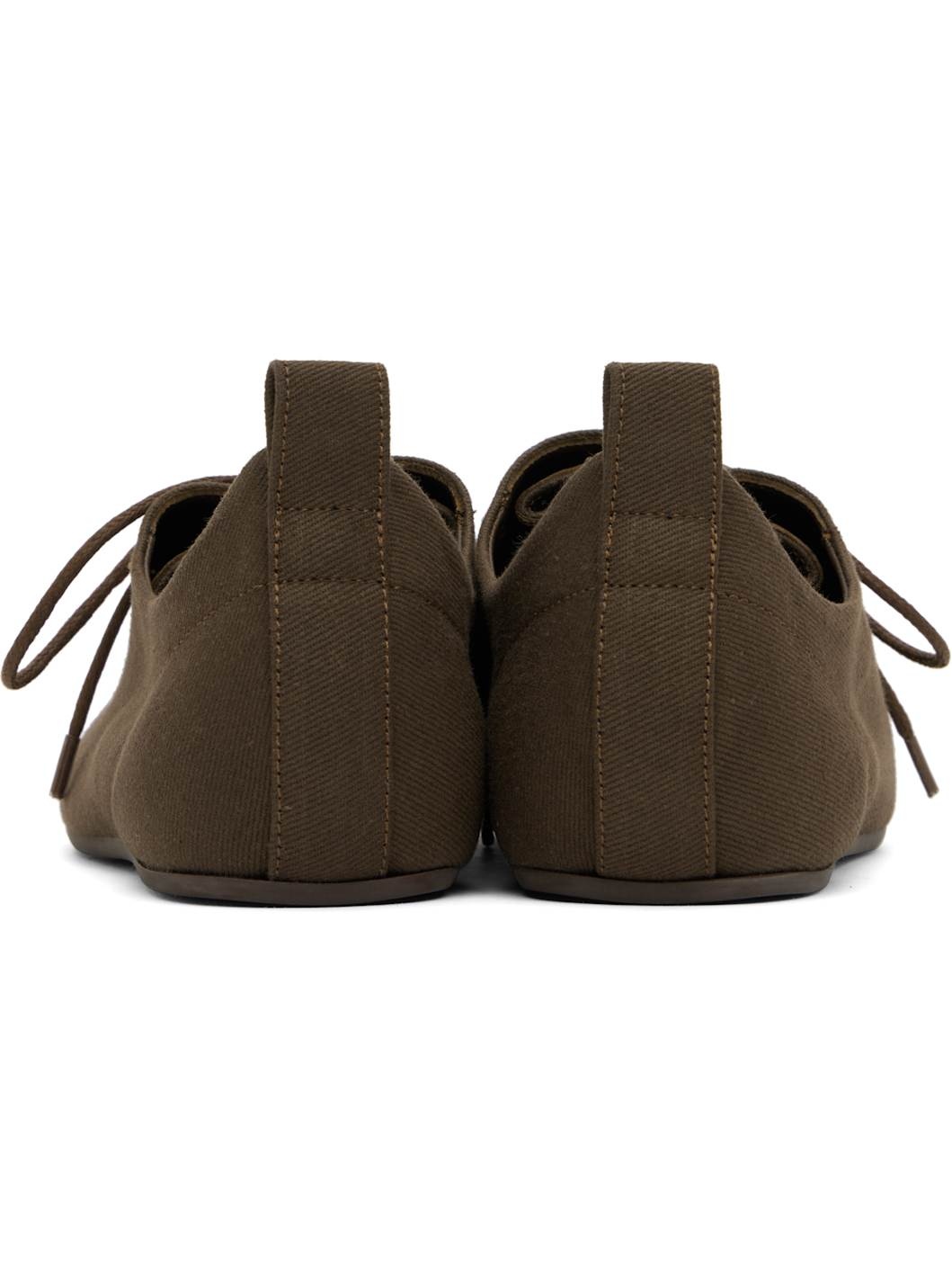 Brown Canvas Derbys - 2