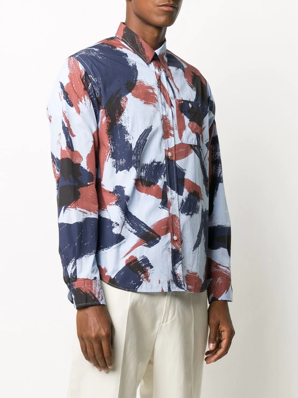 brushed camouflage print shirt - 3