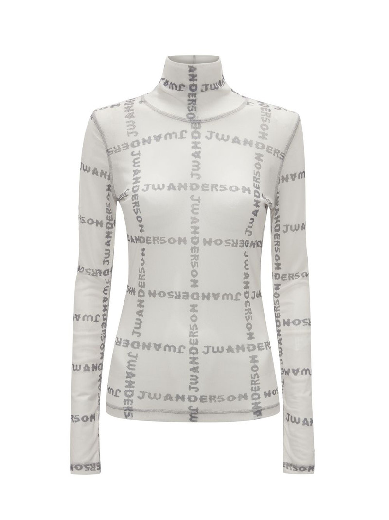 SHEER LONG SLEEVE TURTLENECK TOP 1