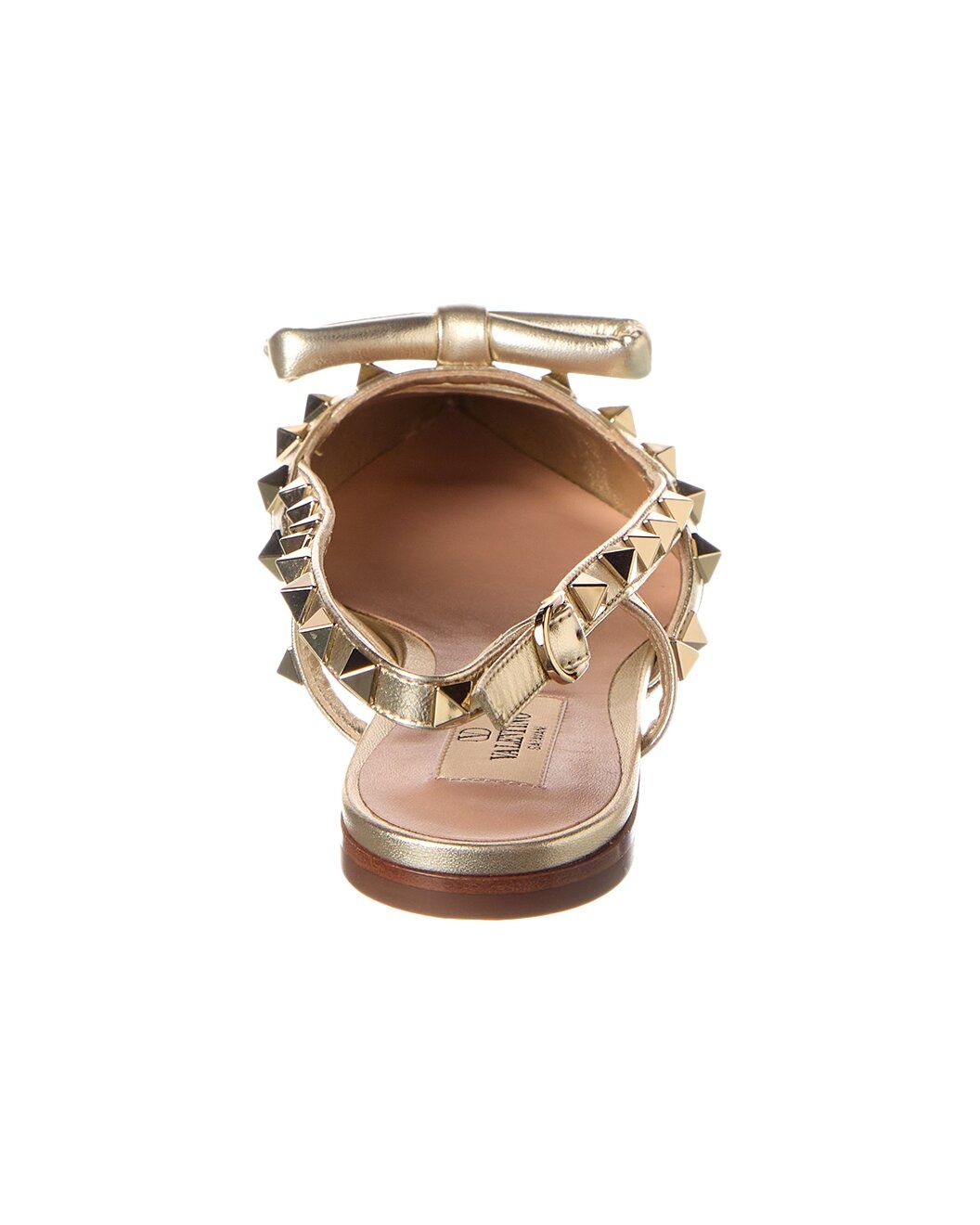 Valentino Rockstud Bow Leather Slingback Ballerina Flat - 3