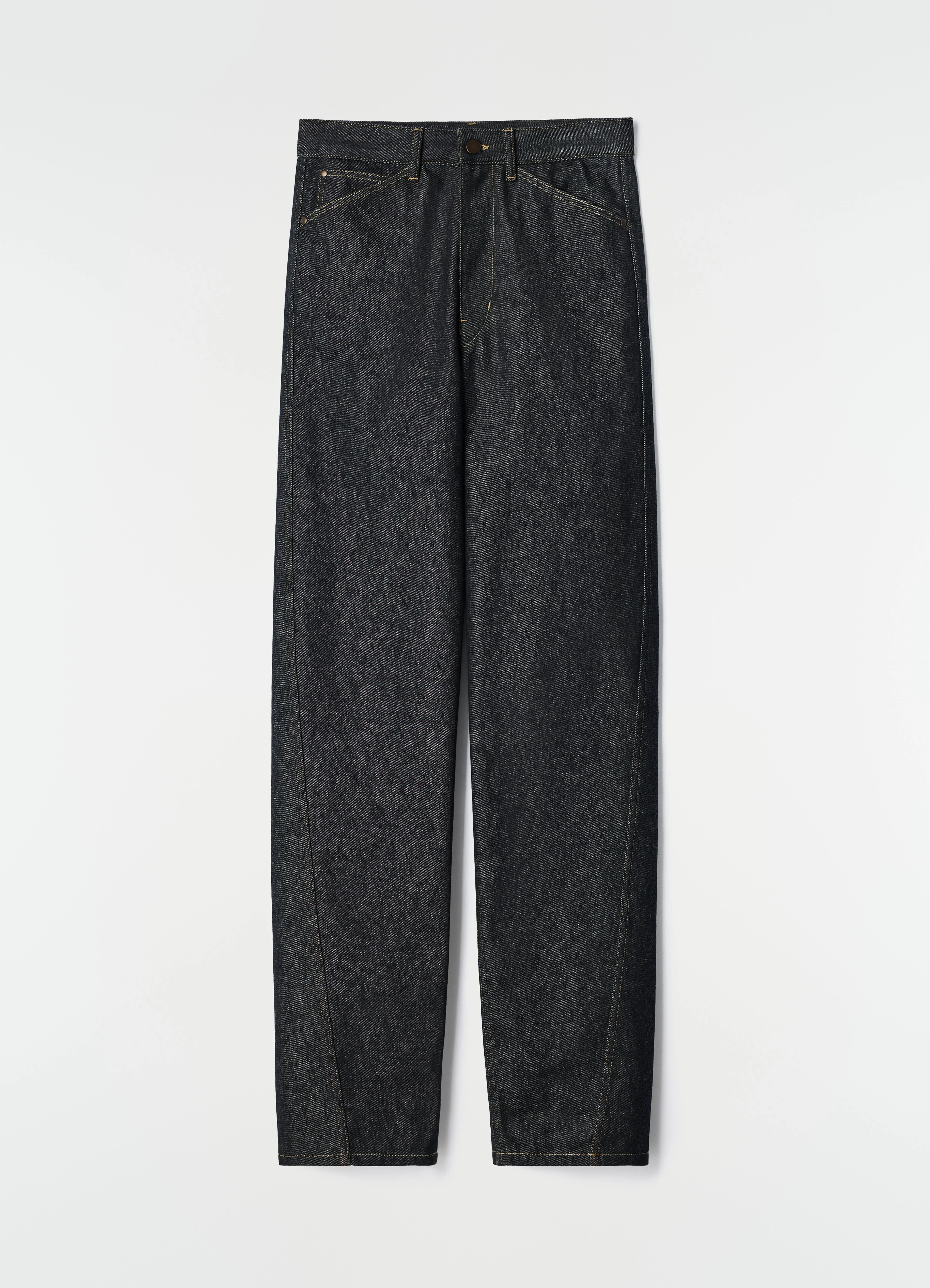 FIVE POCKETS TWISTED PANTS IN SLATE DENIM - 1