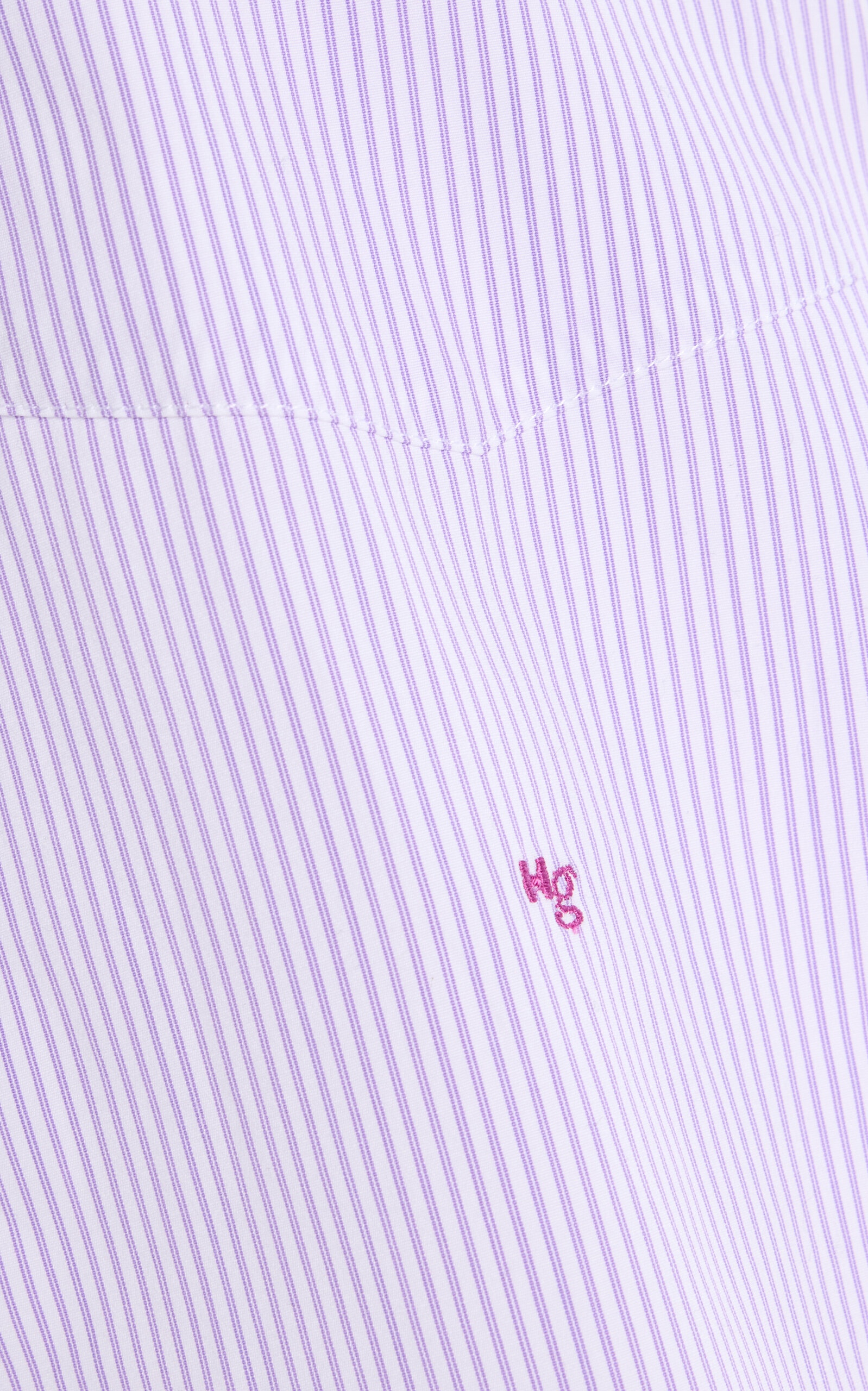 70's Striped Cotton Shirt purple - 5