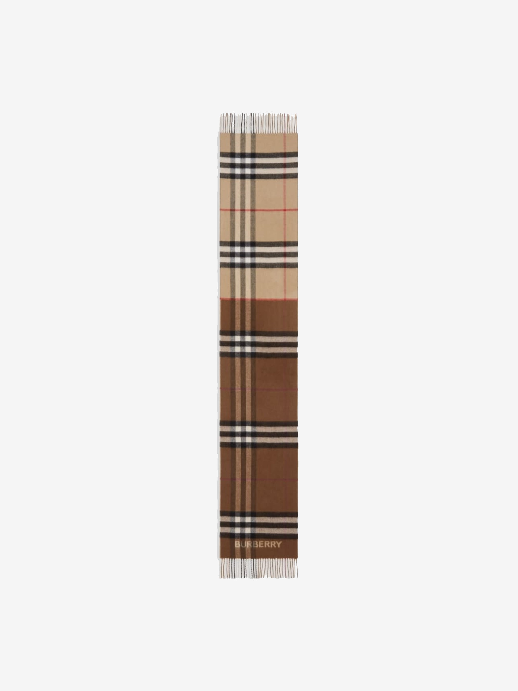 BURBERRY Unisex Contrast Cashmere Scarf - 6