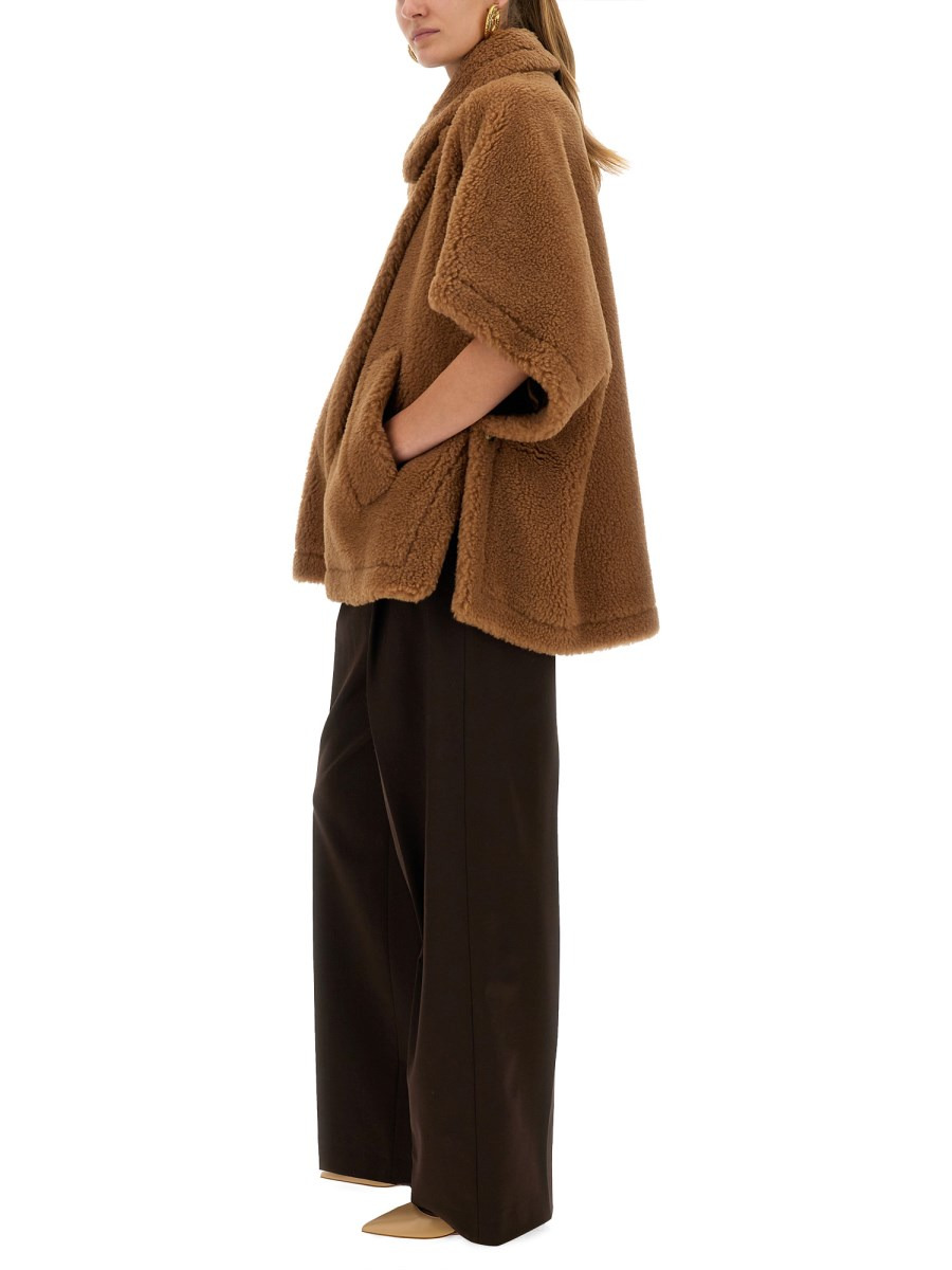 TEDDY FABRIC CAPE JACKET - 2