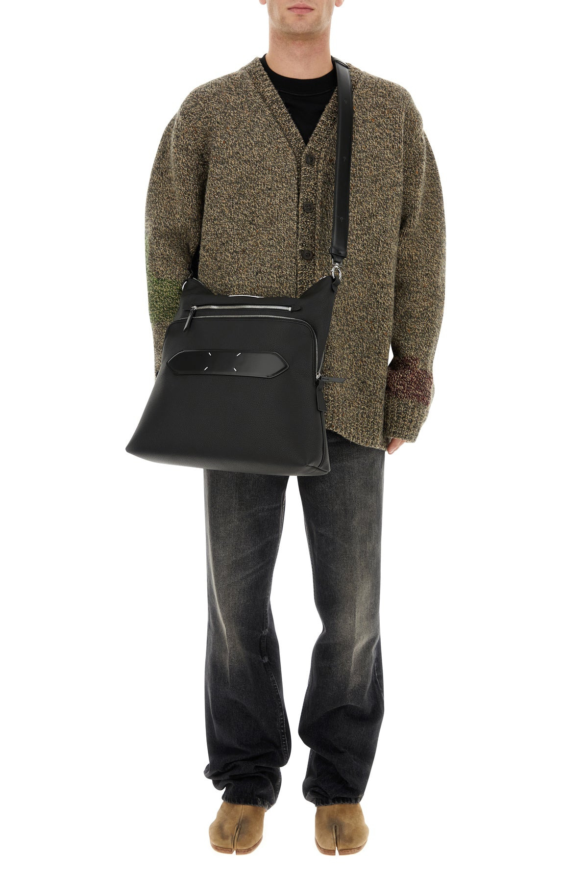 Black leather crossbody bag - 5