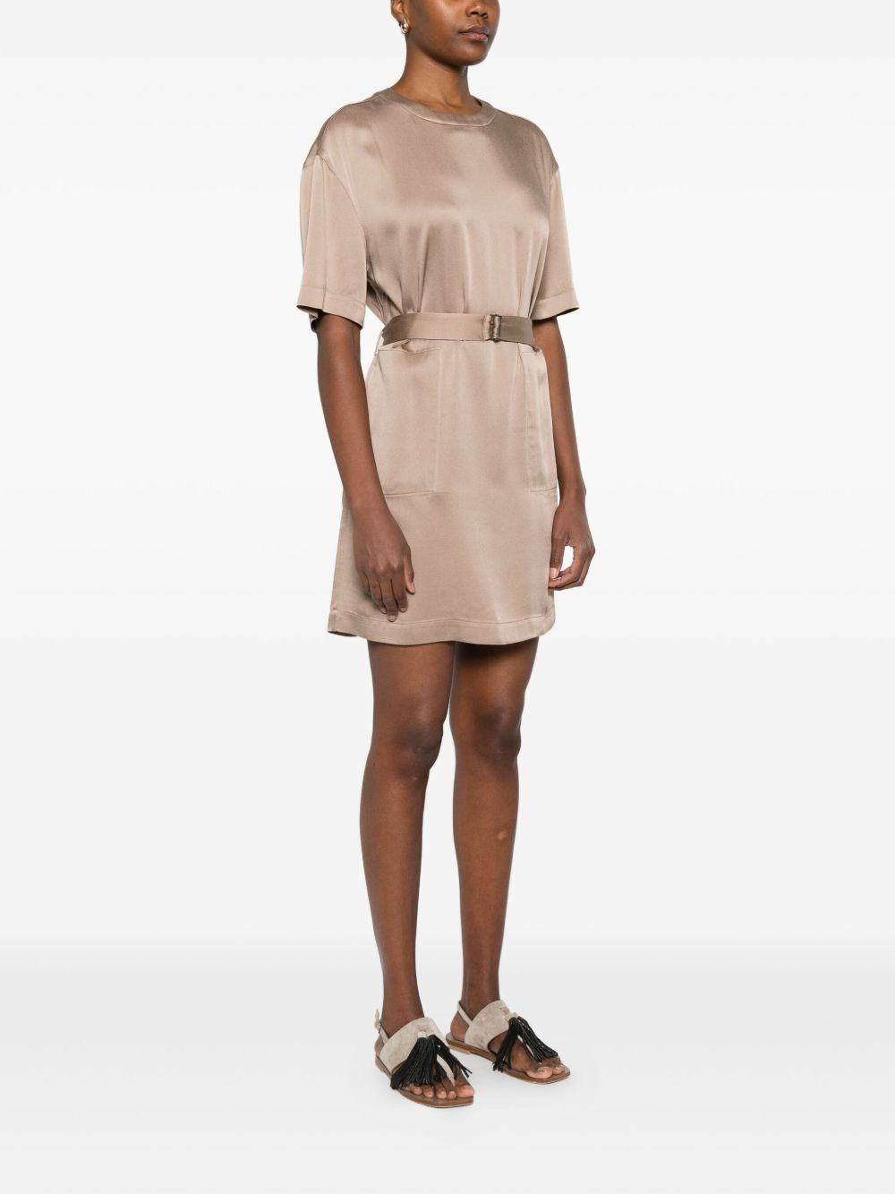 belted mini dress - 3