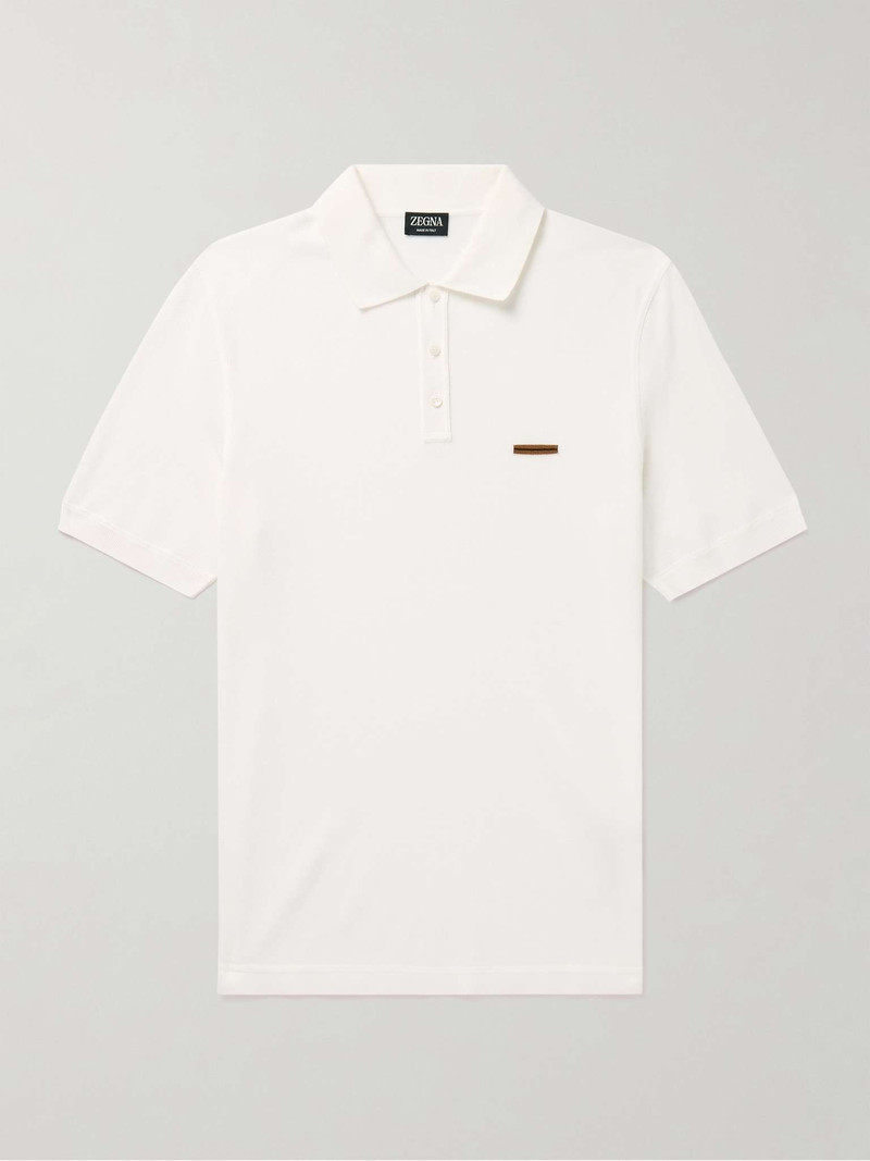 Slim-Fit Cotton-Piqué Polo Shirt 1