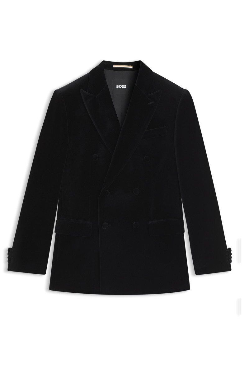 SLIM-FIT JACKET IN COTTON VELVET 1