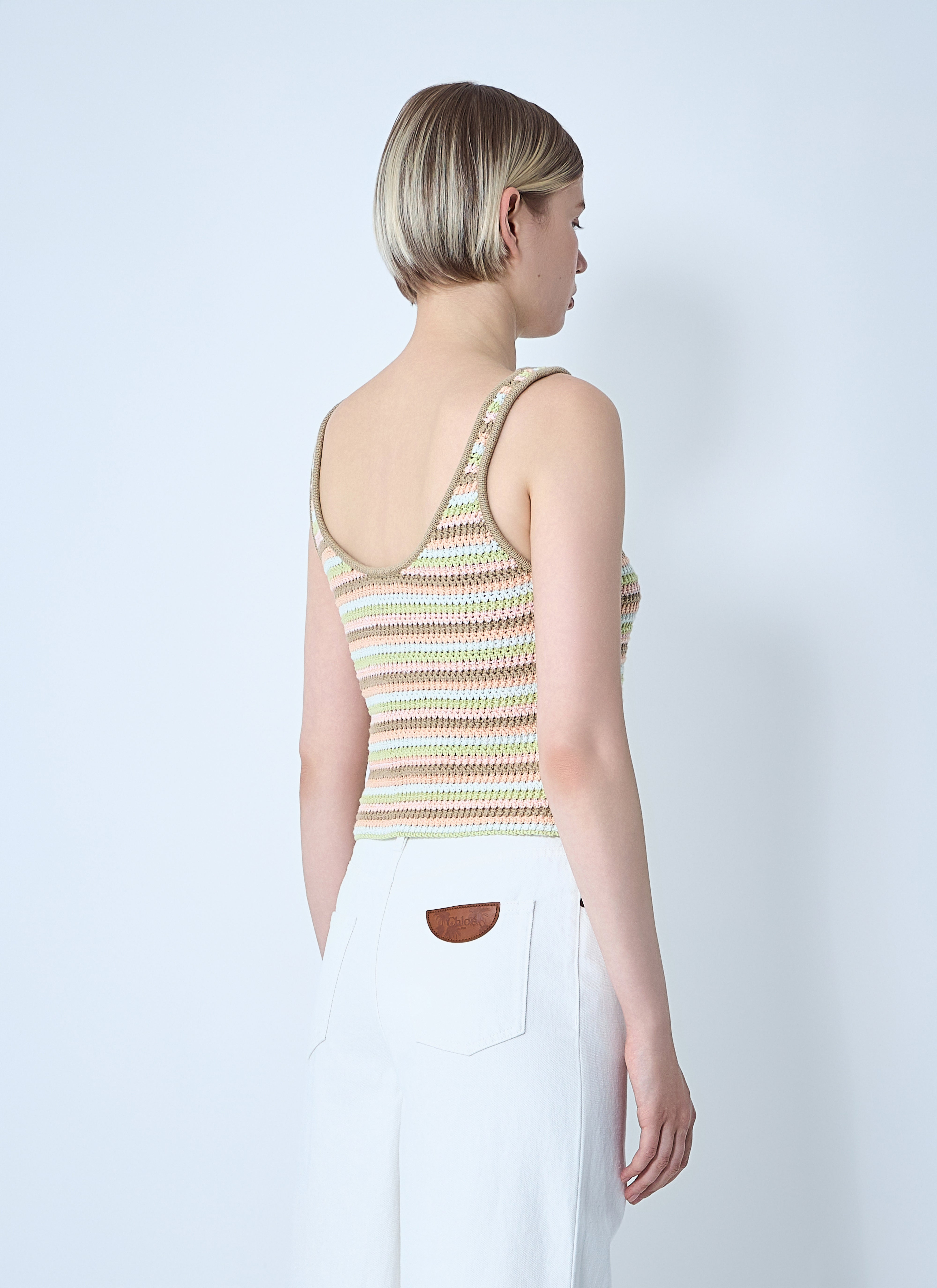 Chloé Women Cropped Logo Tank Top - 4