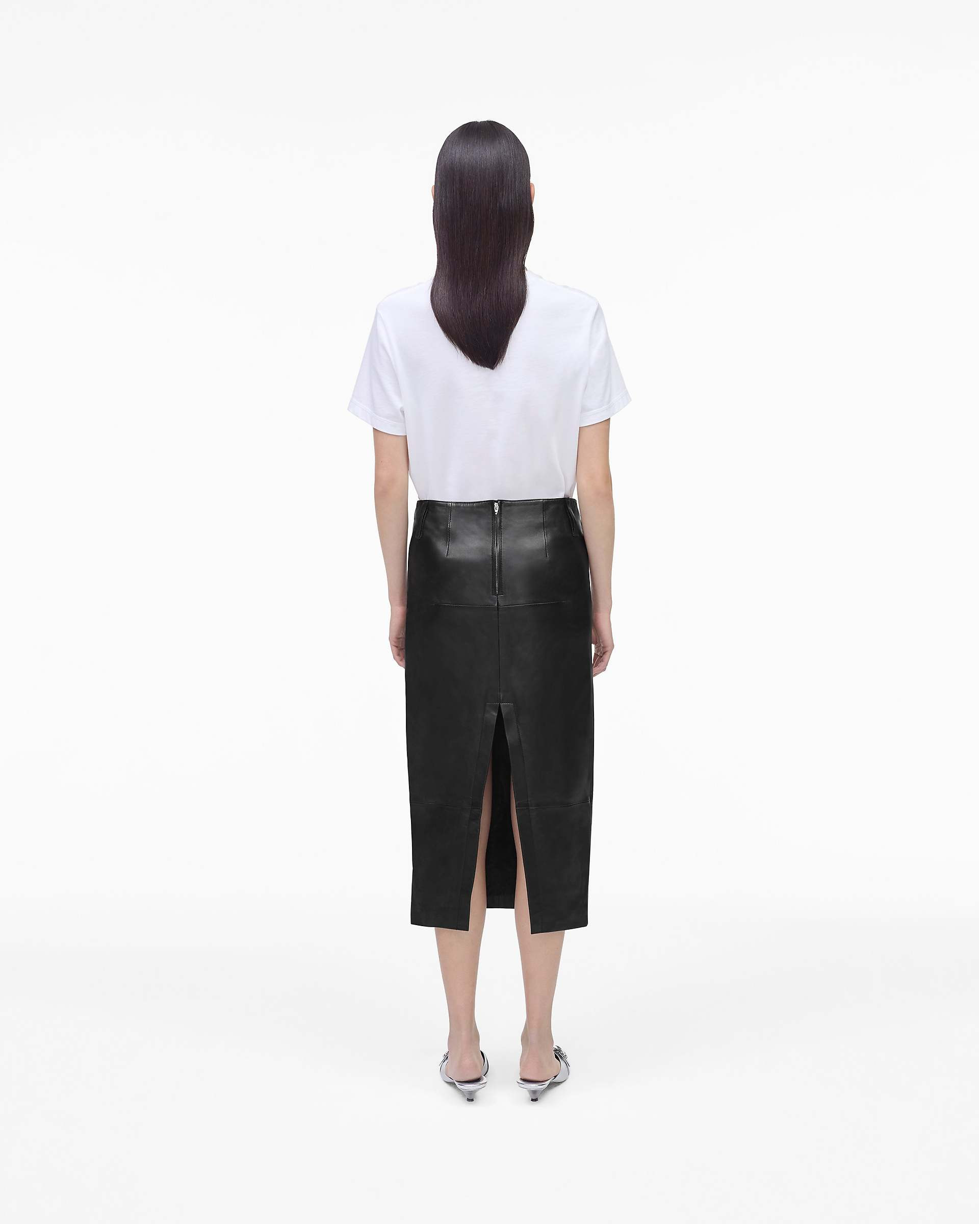 LEATHER SLIM SKIRT - 4